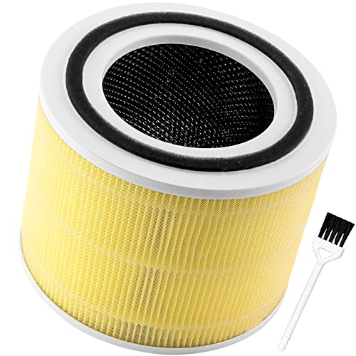 Fetechmate 1 paquete de filtro de repuesto Core 300-RF-PA 3 en 1 True HEPA Filtración de carbón activado Reemplaza 300-RF-TX 300-RF compatible con Le-voit Core 300 y 300 con un cepillo limpio Cover