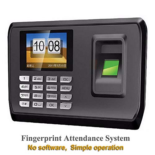 Uoweky Biometrische Vingerafdrukprikklok Recorder Assistent Medewerkerassistentie met USB Flash Driver