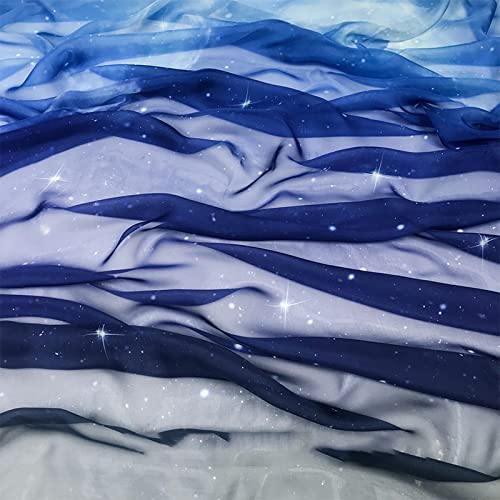 Tissu mousseline de soie rose Starry Sky pour chemin de table de mariage