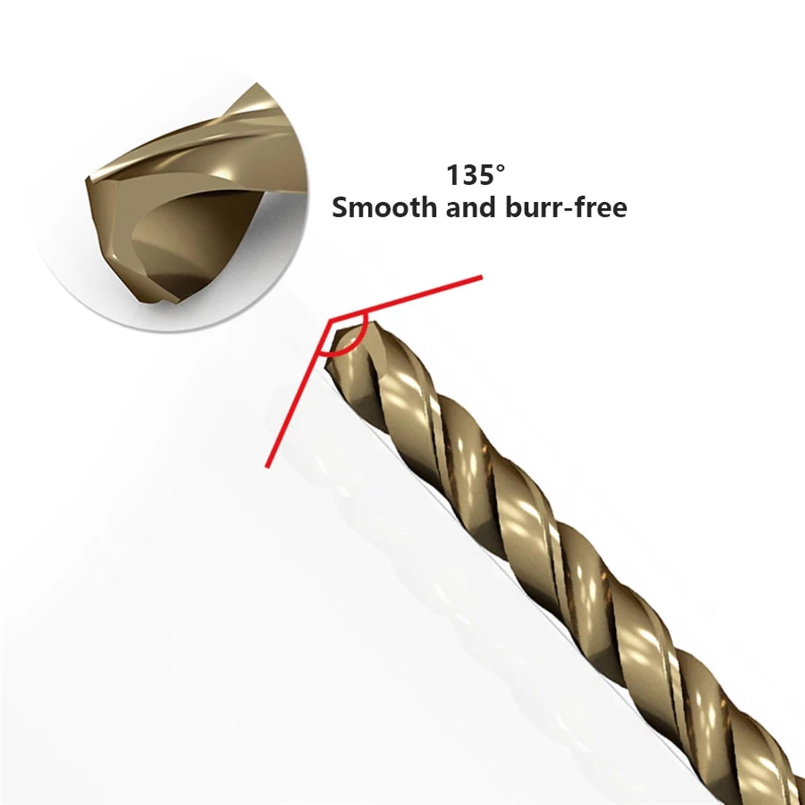 Broca helicoidal alargada M35 con contenido de cobalto de 300 mm diseñada for metal, madera, acero inoxidable, broca for agujeros profundos de 2,5 a 10 mm, herramienta de 1 pieza(4x300mm 1pcs)