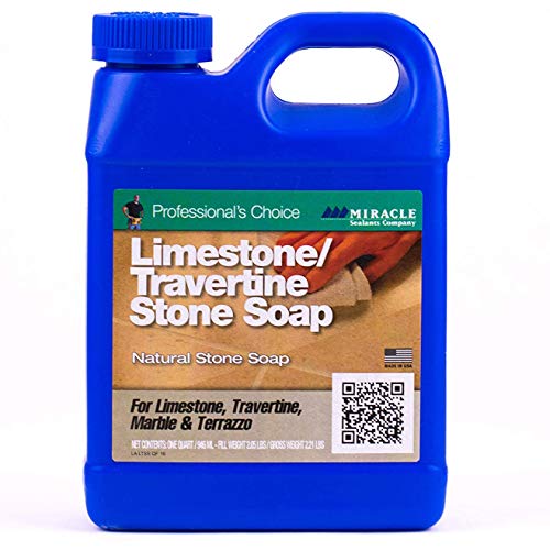 Miracle Sealants LTSS6QT Limestone & Travertine Stone Soap Cleaners, Quart