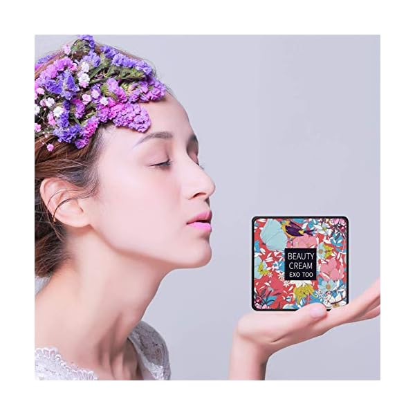Air-Cushion-CC-Cream-Mushroom-Head-Foundation-Moisturizing-BB-Cream-Long-Lasting-Matte-Concealer-with-2PCS-Mushroom-Head-Sponges-Natural Mushroom Head Air Cushion CC Cream Foundation,Beauty Cream EXO TOO Moisturizing BB Cream, Long Lasting Matte Concealer with 2PCS Mushroom Head Sponges (Natural)