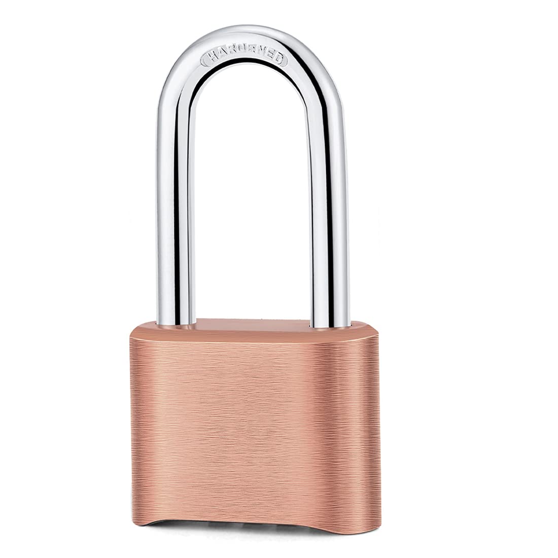 ZPLIUST Combination Lock 4 Digit Heavy Duty Outdoor Waterproof Padlock for School, Gate, Fence, Gym Locker, Hasp Storage (Brass 1 Pack)