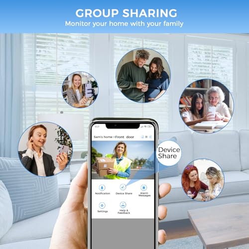 Timbre de vídeo con cámara, timbre inalámbrico con visión nocturna y 1080p, audio de 2 vías, almacenamiento encriptado, Wi-Fi de 2,4 GHz, IP65, cámara HD de 120°, almacenamiento SD y en la nube - imagen 7