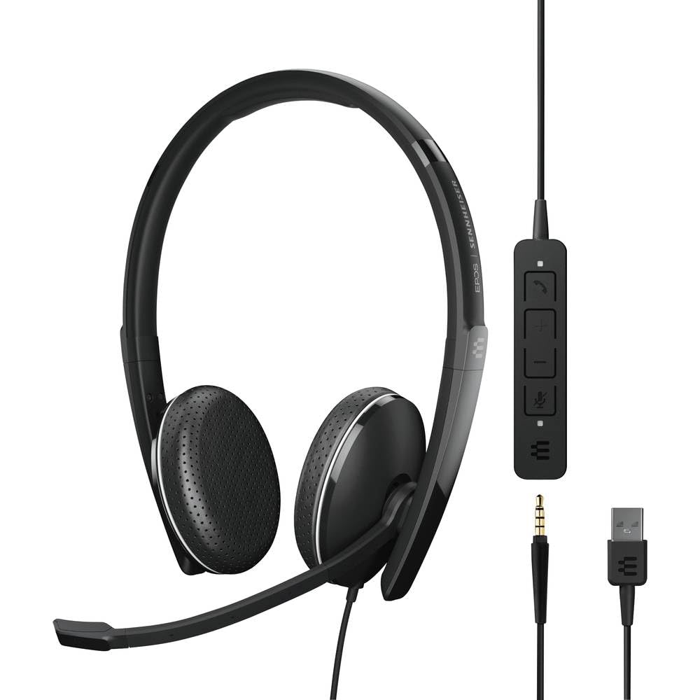 EPOS I SENNHEISER ADAPT 165 USB II - Auricolare - sull'orecchio - cablato - USB, jack 3.5 mm - nero - Ottimizzato per UC