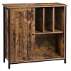 VASAGLE Dressoirkast, dossierkast, met vakken, verstelbare plank, 80 x 30 x 80,5 cm, industrieel ontwerp, vintage bruin…