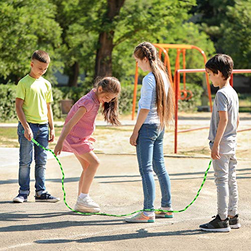 Fun-Here Jump Rope for Kids 4 Packs Fitness Workout Equipment Sports Plastic Soft Beaded Skipping Rope Adjustable Tangle Free Segmented Fitness Skipping Rope Training Keeping Fit for Women Men Kids - Thumbnail 7