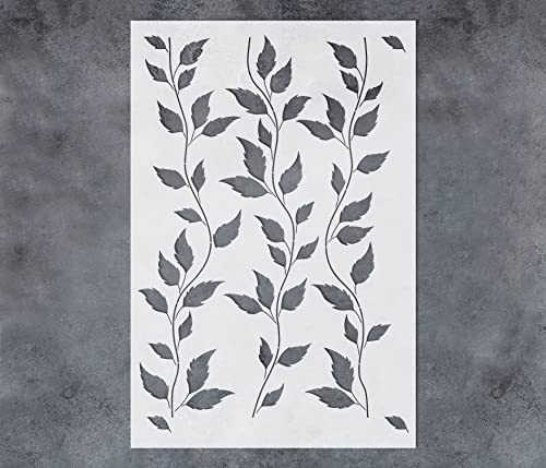 GSS Designs Large Vine Leaf Stencils for Painting Reusable Wall Pattern ...