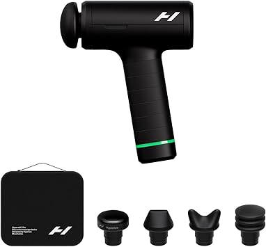 Hyperice Hypervolt 3 Pro Professional Percussion Massage Gun with QuietGlide Technology | 6 Speeds, Pressure Sensor, Heated Head & 5 Attachments | Deep Tissue Muscle Relief and Recovery