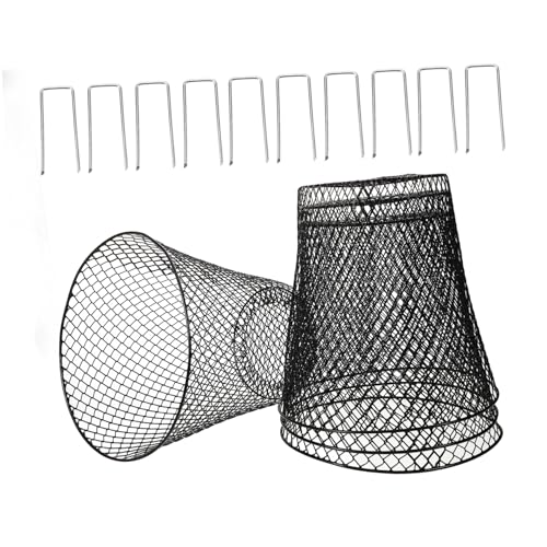 ibasenice Protector de Plantas de Hierro Resistente con Malla Accesorio para Macetas y Jaula de Jardín Incluye para Huerto Exterior