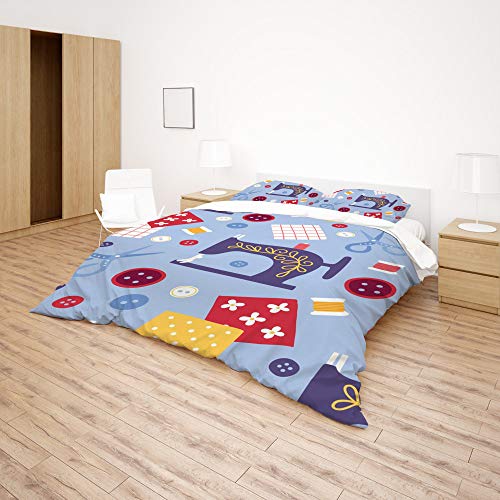 Parure de lit bleu clair pour une chambre à coucher relaxante