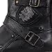 OSSTONE Moto Boots for Men Fashion Zipper-up Leather Chukka Boots Casual Shoes 5008-1-BS-12，Vintage Black, US12