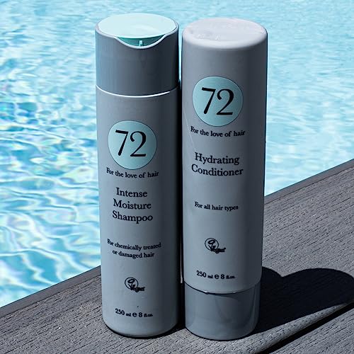 72 Hair Vegan Intense Moisture Duo, Sulphate Free Shampoo and Conditioner Set, Anti Frizz Treatment, 500ml - Image 3
