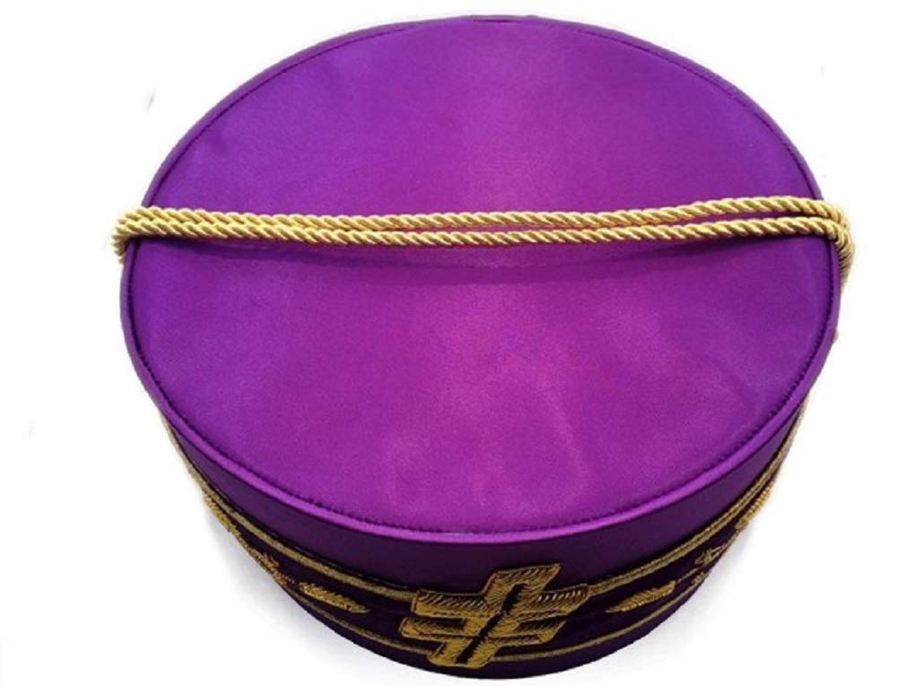 33° grado Rite Scozzese Viola Cap Bullion Ricamo a Mano