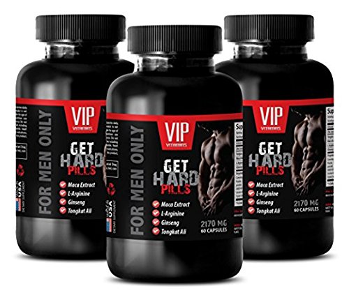 Steel libido for Men - GET Hard Pills 2170Mg - for Men ONLY - maca l arginine - 3 Bottles (180 Capsules)