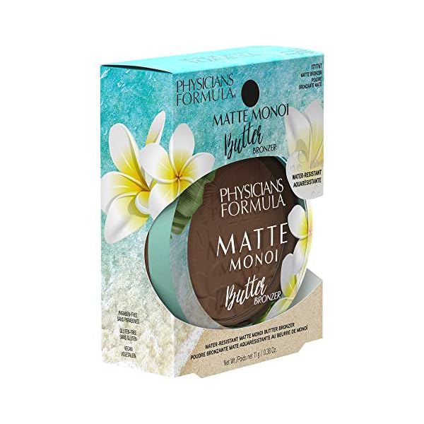 Physicians-Formula-Monoi-Butter-Cream-Face-Makeup-Matte-Bronzer-038-Ounce Physicians Formula Matte Monoi Butter Bronzer Matte Bronzer Powder Face Makeup, Dermatologist Tested, Bronzer
