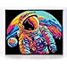 Produktbild DIAMOND DOTZ 2594360 Original 5D Diamond Painting Set, Neon Astronaut, mit Neonfarben und Samt, DIY Diamant Malerei Bilder für Erwachsene und Kinder ab 12 Jahren, Intermediate