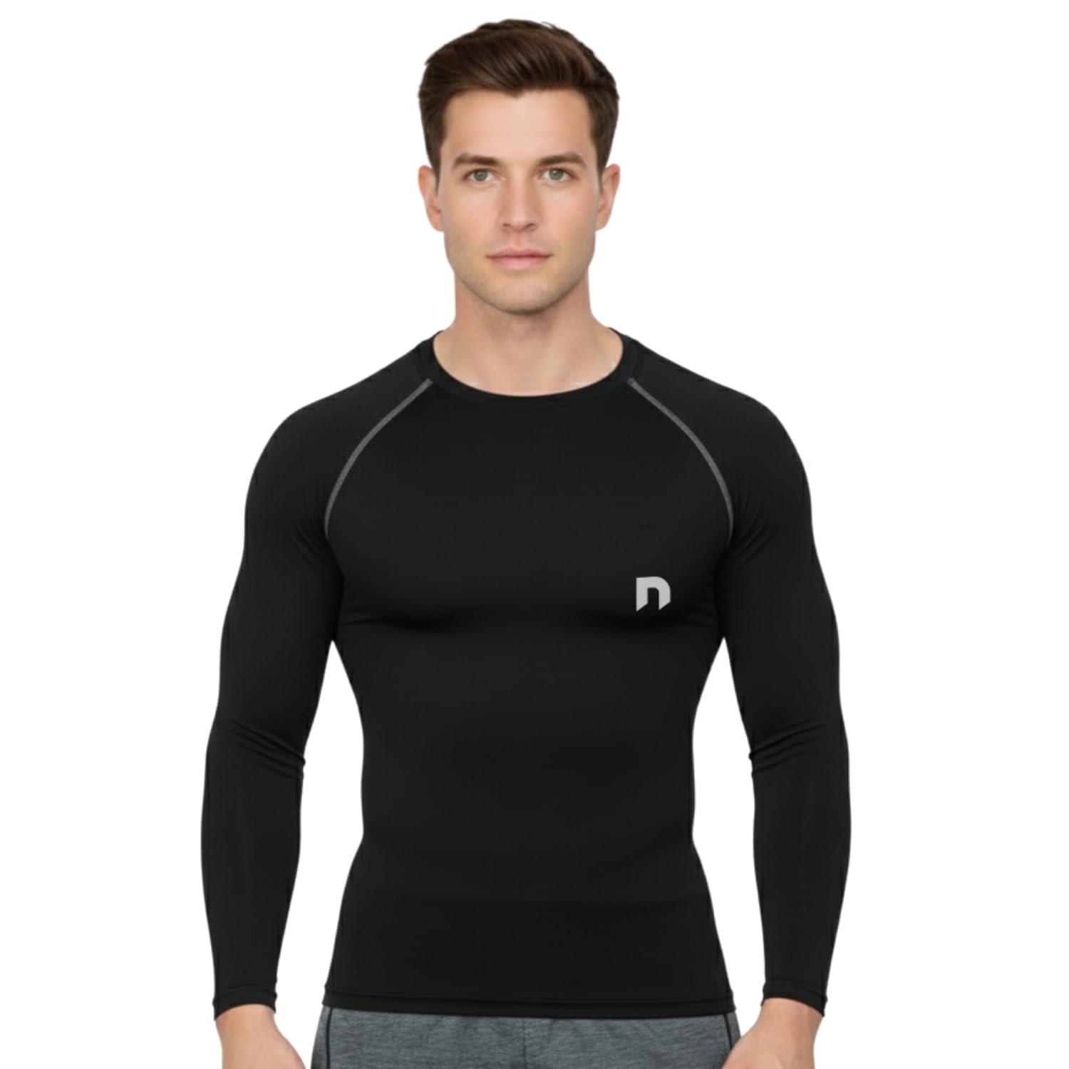Compression T-Shirt Top Full Sleeve Trainer Fit Multi Sports Lycra Skin Inner Wear-image-47