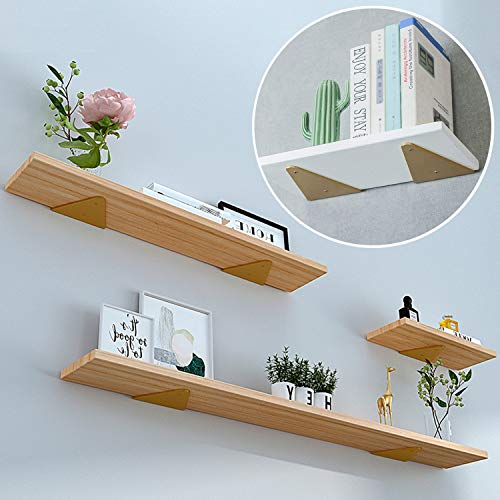 DIYH 2 Pezzi Staffa per Mensola Nero Metallo