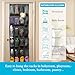 ZKXNBXX Over The Door Shoe Organizer with 24 Large Breathable Mesh Pockets Sturdy Closet Door Shoe Storage Holder Hanging SimpleHouseware Men Women Kids Shoe Holder for Rack (Black)