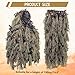 Xoeryoy Ghillie Suit Camo Leafy Lightweight Hunting Clothes for Men Breathable Ghillie Poncho for Hunters, Sniper Airsoft, Paintball, Large