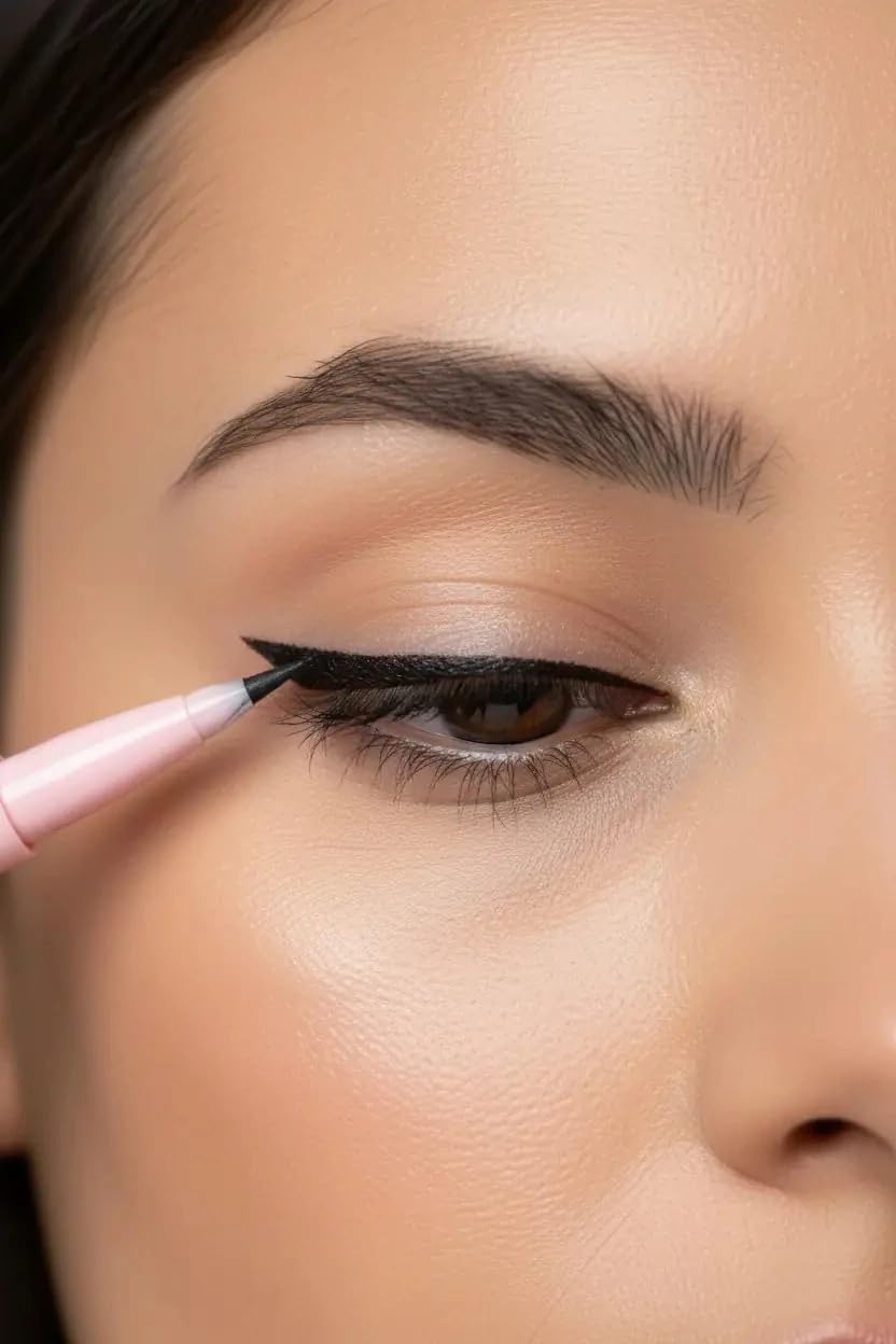 Miniso Lisanslı Minimalist Serisi Kesik Uçlu Eyeliner – İnce ve Kalın Çizgi Kontrolü Sağlayan Siyah Eyeliner (01 Siyah)
