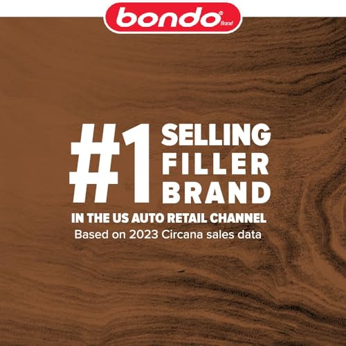 Image of Bondo FD-PT-ES Wood Filler 12 oz with Hardener 0.5 oz, Pack of 2 | Repairs Chips and Cracks in Wood, Sandable, Paintable, Stainable