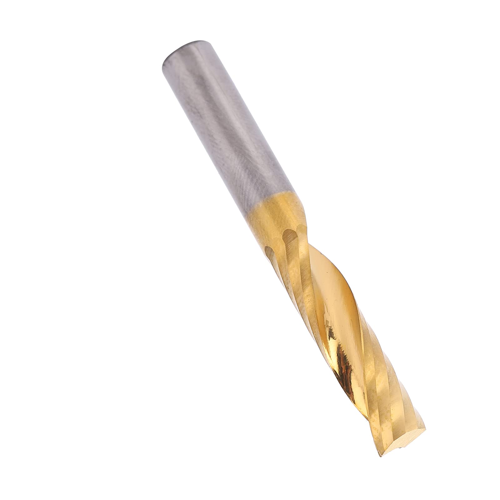 5 pezzi di frese a spirale in acciaio ad alta velocità, set di fresa a candela CNC per alluminio, ottone e rame, fresa rivestita in titanio 6 mm x 25 mm x 50 mm per lavorazione del