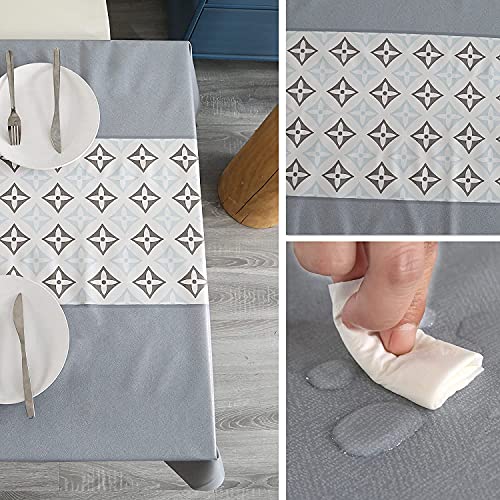Nappe antisalissure lavable et effaçable pour table de cuisine rectangulaire