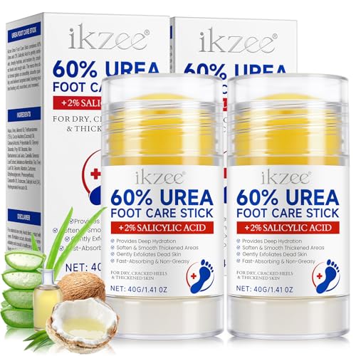 Crema para pies con 60% de urea para piel muy seca, áspera y agrietada, crema de urea al 60 por ciento para codos, rodillas, pies y manos, crema para pies en barra, bálsamo para pies en barra, crema p