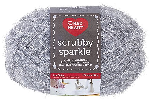 Image of Red Heart Scrubby Sparkle Yarn, Oyster