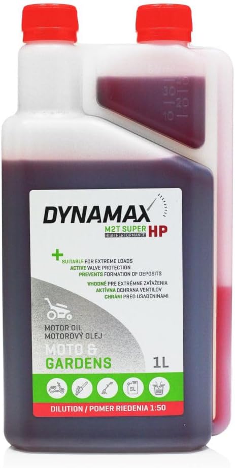 M2T Super HP 2-Stroke Engine Oil 1 Litre, 2T Garden Engine Oil, Low Ash