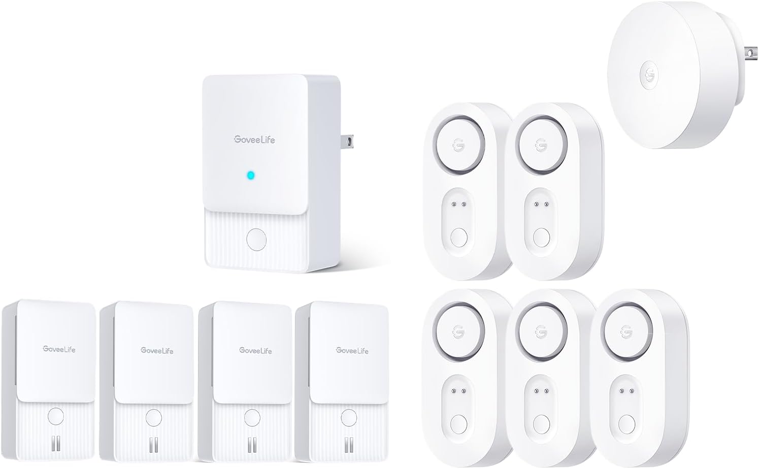 GoveeLife WiFi Water Leak Detector for Home, Water Sensors with 1804ft Long Monitoring Range, Remote Alert with Email & APP Push, Suit for Basement, Kitchen and Bathroom