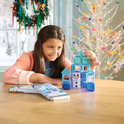 Image of MAGNA-TILES microMAGS Winter Wonder Travel Set 26-Piece Magnetic Construction Set, The Original Magnetic Building Brand