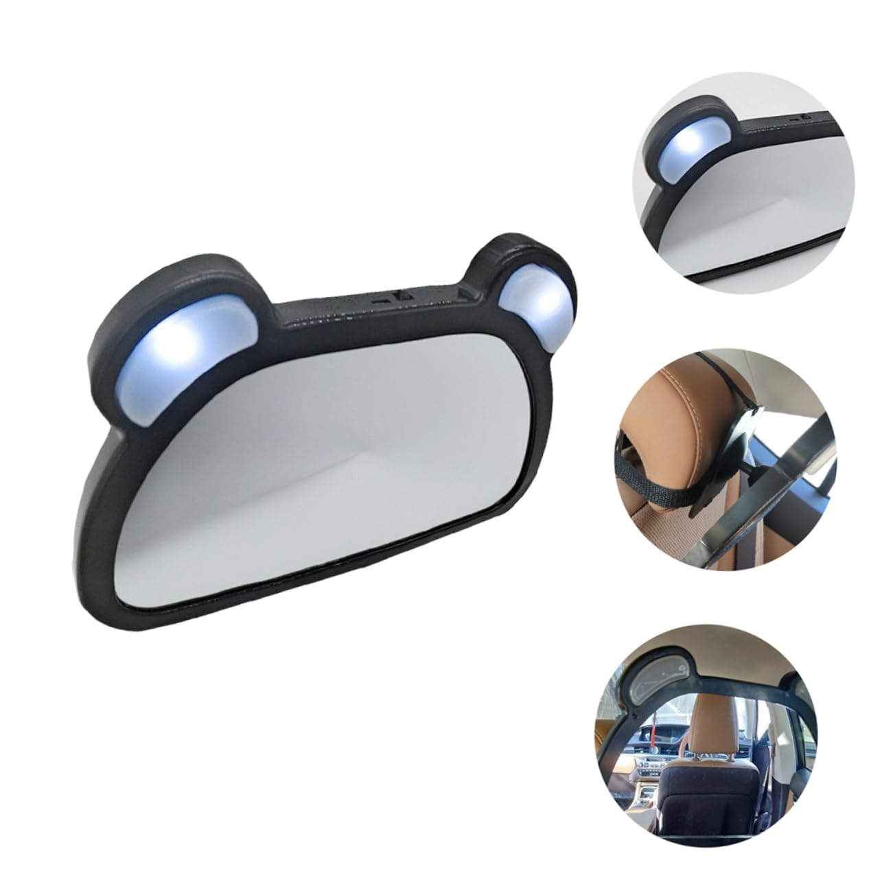 LIFKOME Espejo de Coche para Bebe, Espejo Retrovisor del Asiento Trasero Diseño Giratorio, Fácil Instalación y Observación del Ñiño Coche