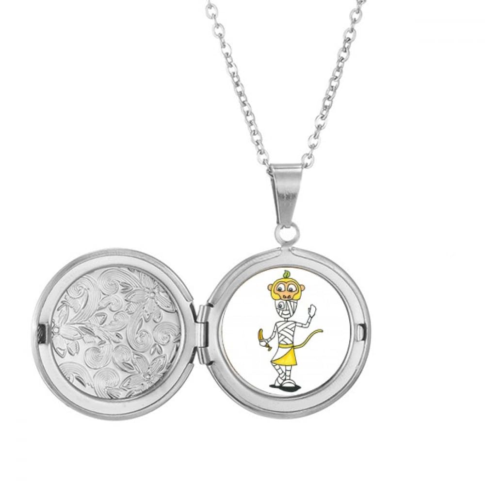 Collier médaillon singe égyptien pendentif gravé talisman - 5