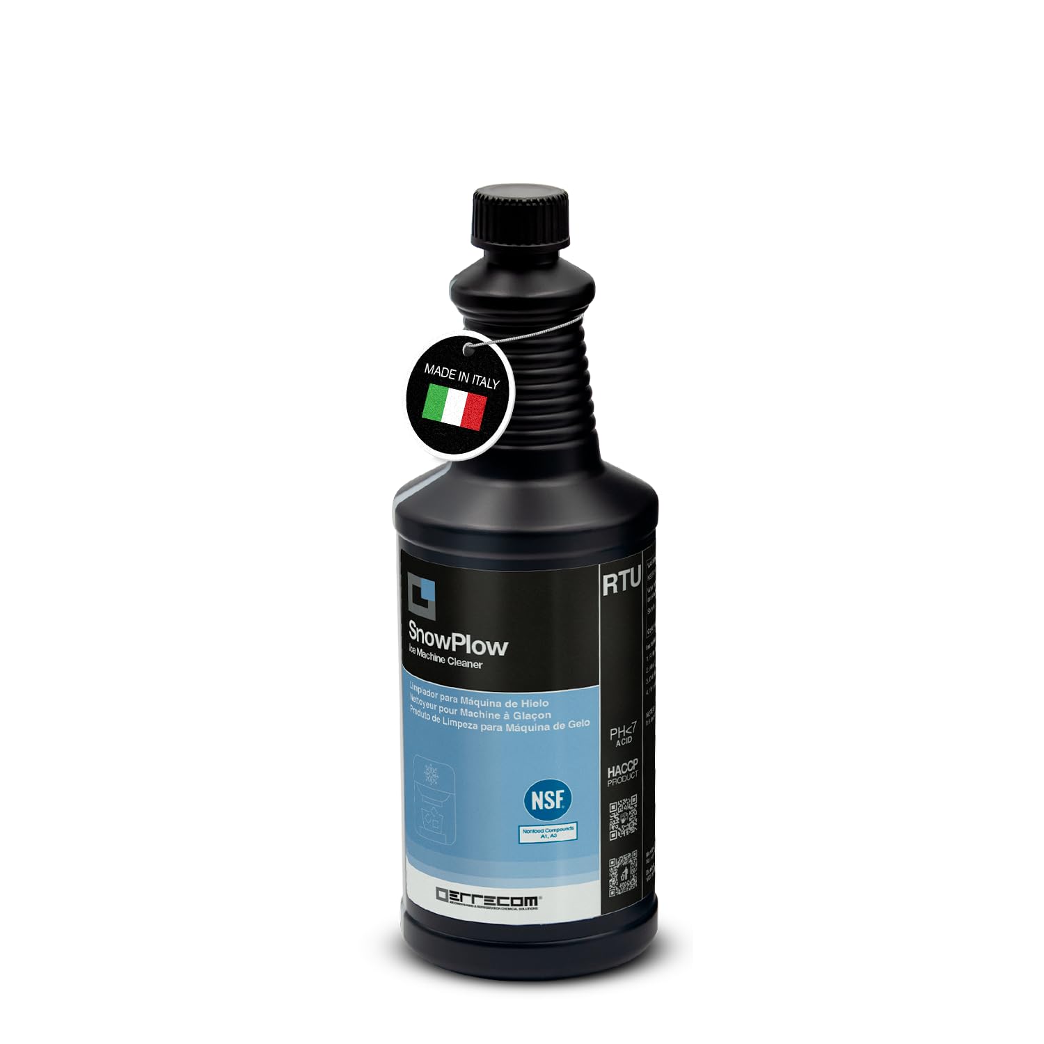 ERRECOM Snowplow, Ice Machine Cleaner and Descaler, NSF Registered (A1, A3), 34 fl oz Bottle (1 L)