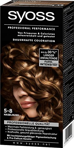 Syoss professional performance colouration, 5-8 hazelnut, pack of 5