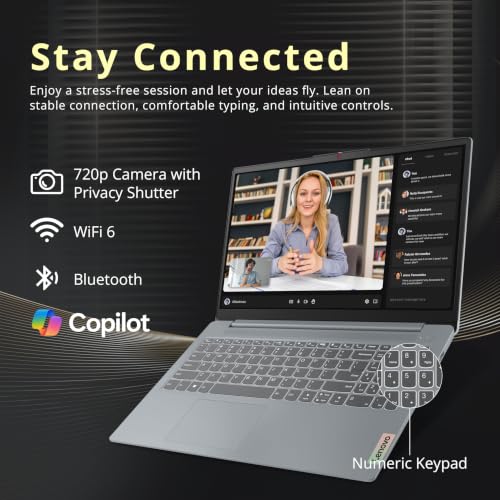 Image of Lenovo IdeaPad Slim 3i 15.6 inch FHD Laptop, Intel Core i5-1335U, 16GB LPDDR5, 3TB Storage(2TB SSD+1TB Docking Station), Intel UHD Graphics, Numeric Keypad, 720p HD Camera, Wi-Fi 6, Win 11, Grey
