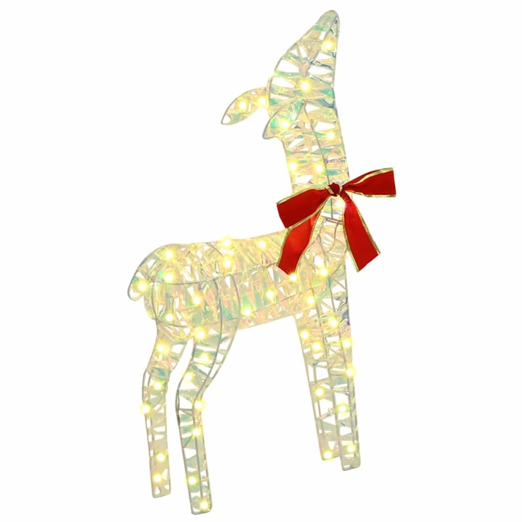 Rentierfamilie mit 300 warmweißen LEDs 3er Set 3D Figuren PET 67 x 26 x 127 cm USB Beleuchtung für Innen Deko Advent Weihnachtsstimmung