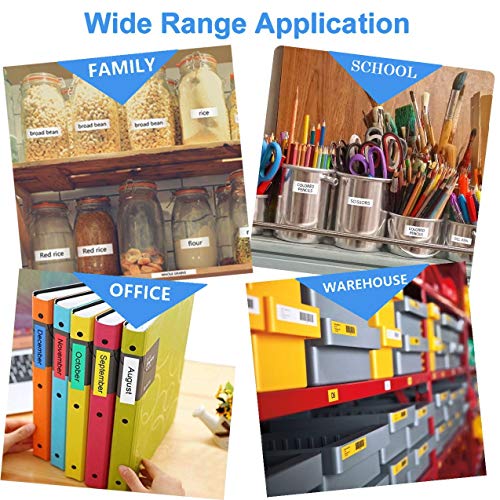 Replacement For Dymo Label Maker Refills Letratag Refills Plastic Label Tape Compatible With Dymo Letratag Label Maker Lt-100H Lt-100T Qx50, 91331 91332 91333 91334 91335, 12Mm X 4M 1/2" X 13', 5 Pack #TOP3