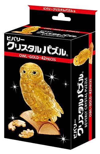 42 Piece Crystal Puzzle Owl Gold 3D Puzzle #TOP1