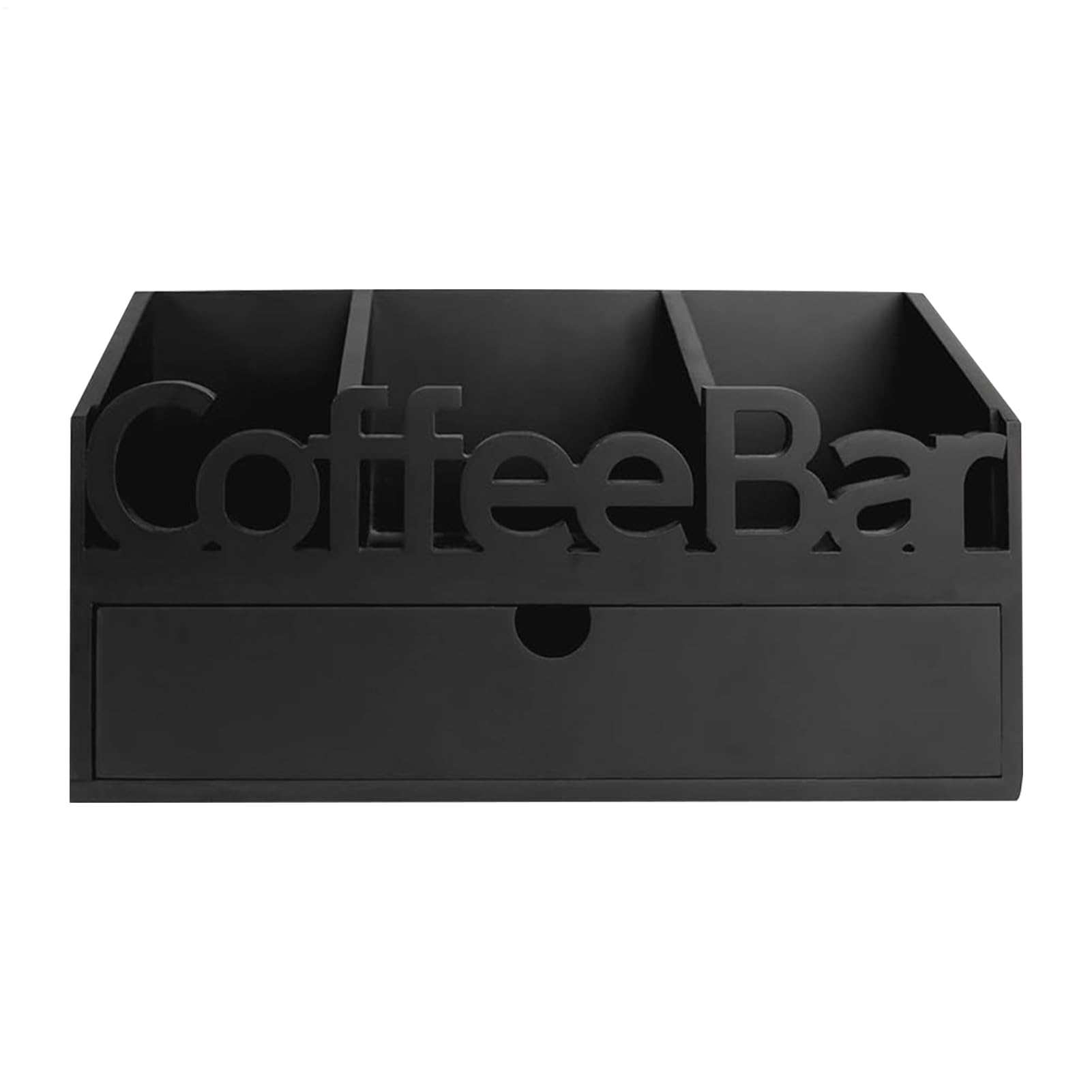 Organisateur de station de café en bois pour bar de cuisine d'appartement et bureau