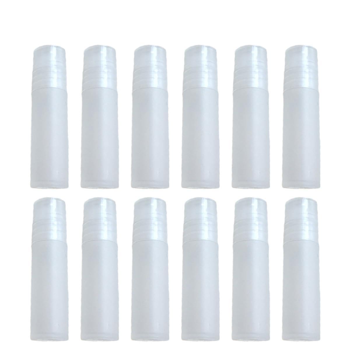 HOMSFOU 100 Stück 5ml Pp Rollflaschen Weiß, Tragbar für Reisen | Kugelverschluss, Ausziehbar, Auslaufsicher, Präzise Dosierung, Leicht zu Befüllen