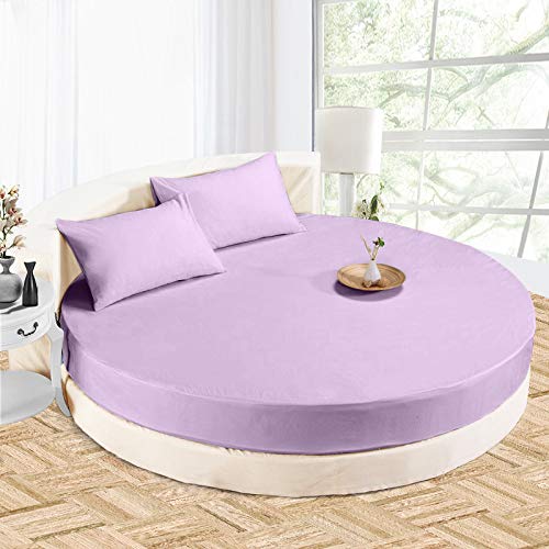 Lusso Mercato Round Bed Fitted Sheet 100% Cotton 800 Thread Count, 1 Piece Fitted/Bottom Sheet 15
