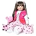 Price comparison product image Welcomefee Reborn Doll Girl Soft Silicone Reborn Toddler Baby Doll Realistic Lifelike Long Hair Baby Girl Princess Dolls with Deer Doll & Hat