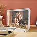 SH.DREAM Liquid Floating Water Golden Glitter Photo Frame with Glitter Liquid for Cute Family Couple Gift (5X7Inch) Golden