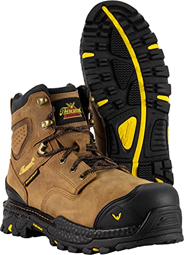 Thorogood Infinity FD 6” Waterproof Composite Toe Work Boots for Men Made with Premium Full-Grain Leather and Slip-Resistant Anti-Fatigue Outsole; EH Rated, Butterscotch - 9 M US4