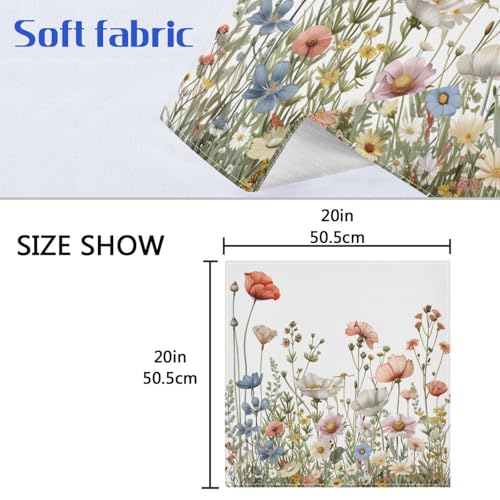Set de 6 Servilletas de Tela Reutilizables Spring Wildflower 20 in miniatura 7