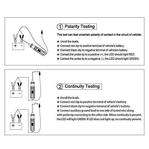Houshome Testador de circuito elétrico de carro Localizador de curto e circuito aberto Sonda de ener